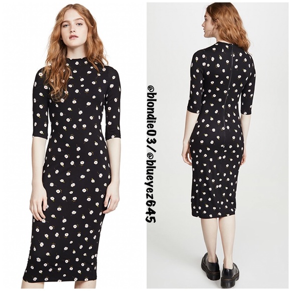 Alice + Olivia “Delora” Fitted Mock Neck Dress 0 - Picture 2 of 6